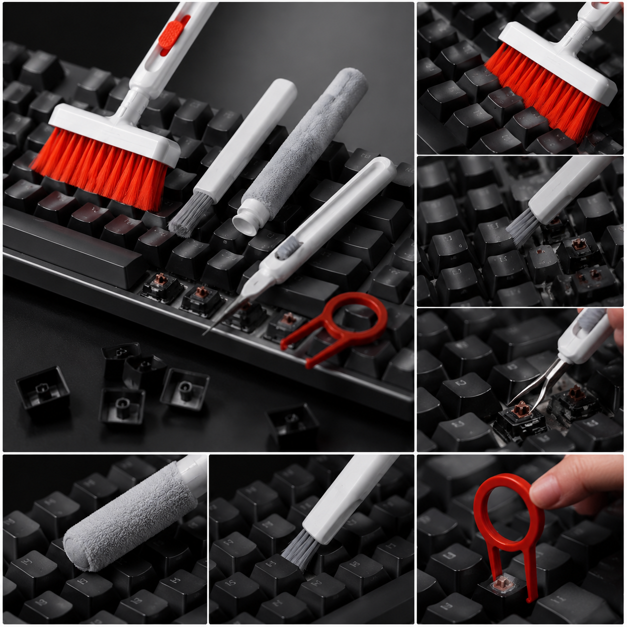 5 in 1 Keyboard Cleaning Brush Kit – Multi-Function Laptop, Earbuds & Electronics Cleaning Tool